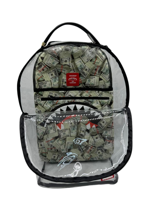 MONEY PILE DLXS CLEAR BACKPACK
