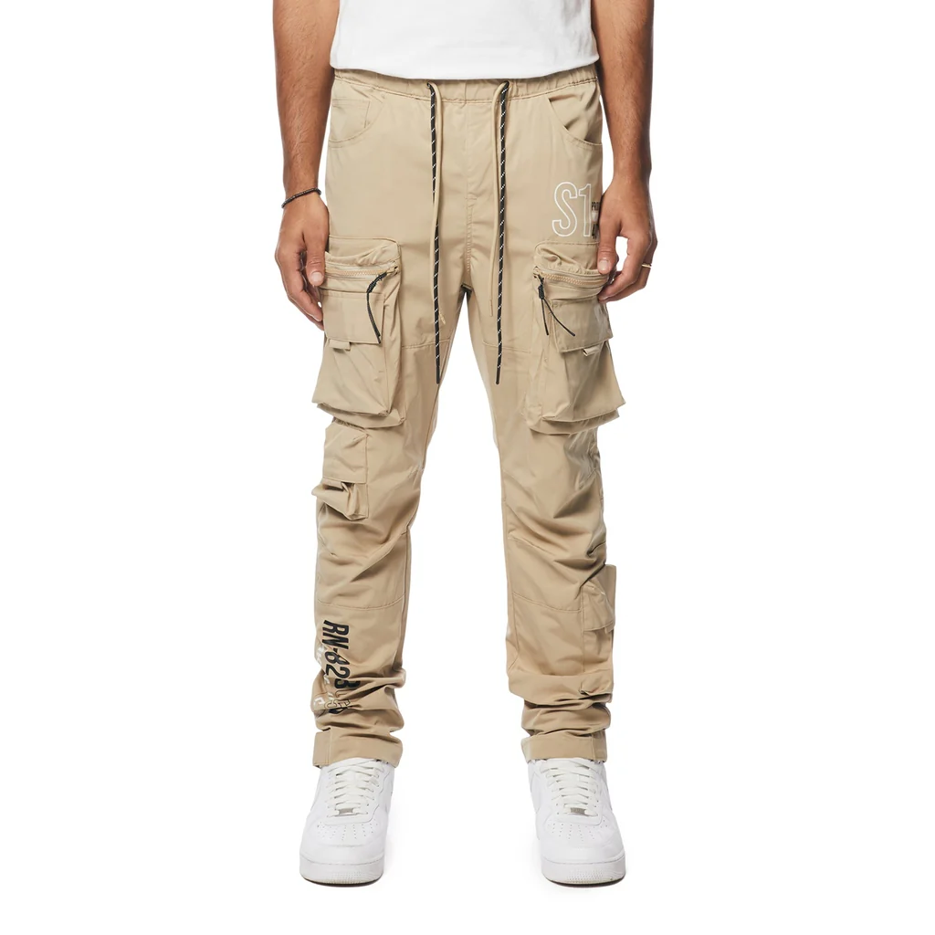 Open Bottom Nylon Cargo Pant