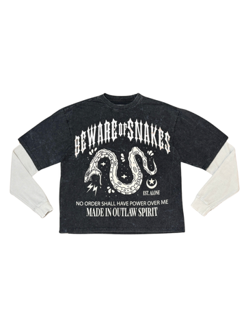 BEWARE OF SNAKES Long Tee (GN4088)