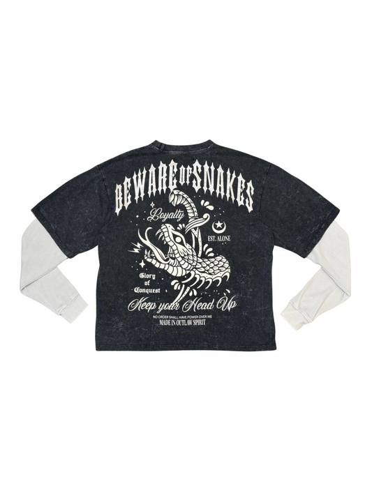 BEWARE OF SNAKES Long Tee (GN4088)