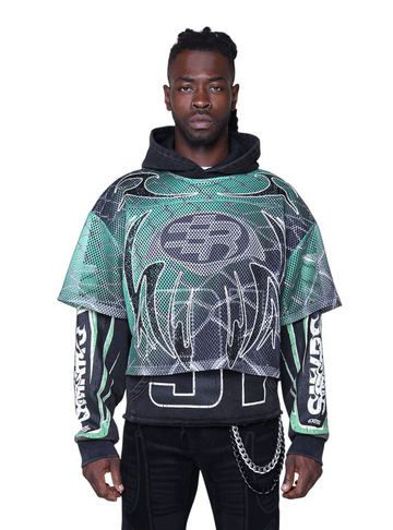 FIELD FLEECE 2FER HOODIE FO25559