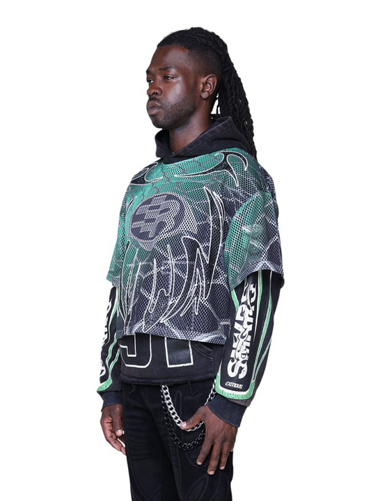 FIELD FLEECE 2FER HOODIE FO25559