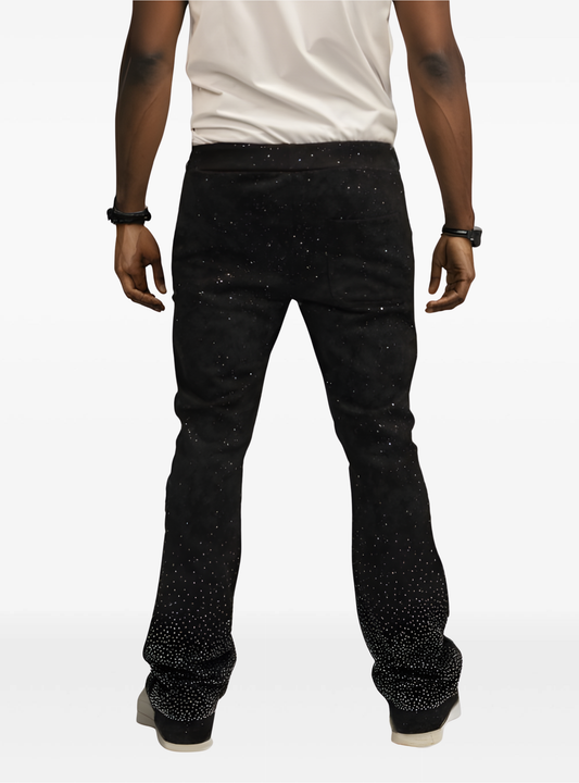 Stone rivet stacked pants (P1427)