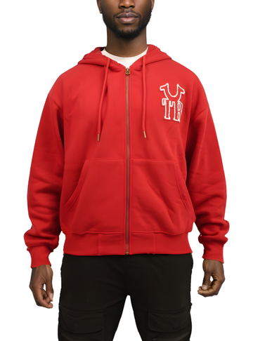 Rib stitch dept boxy zip up (109816)