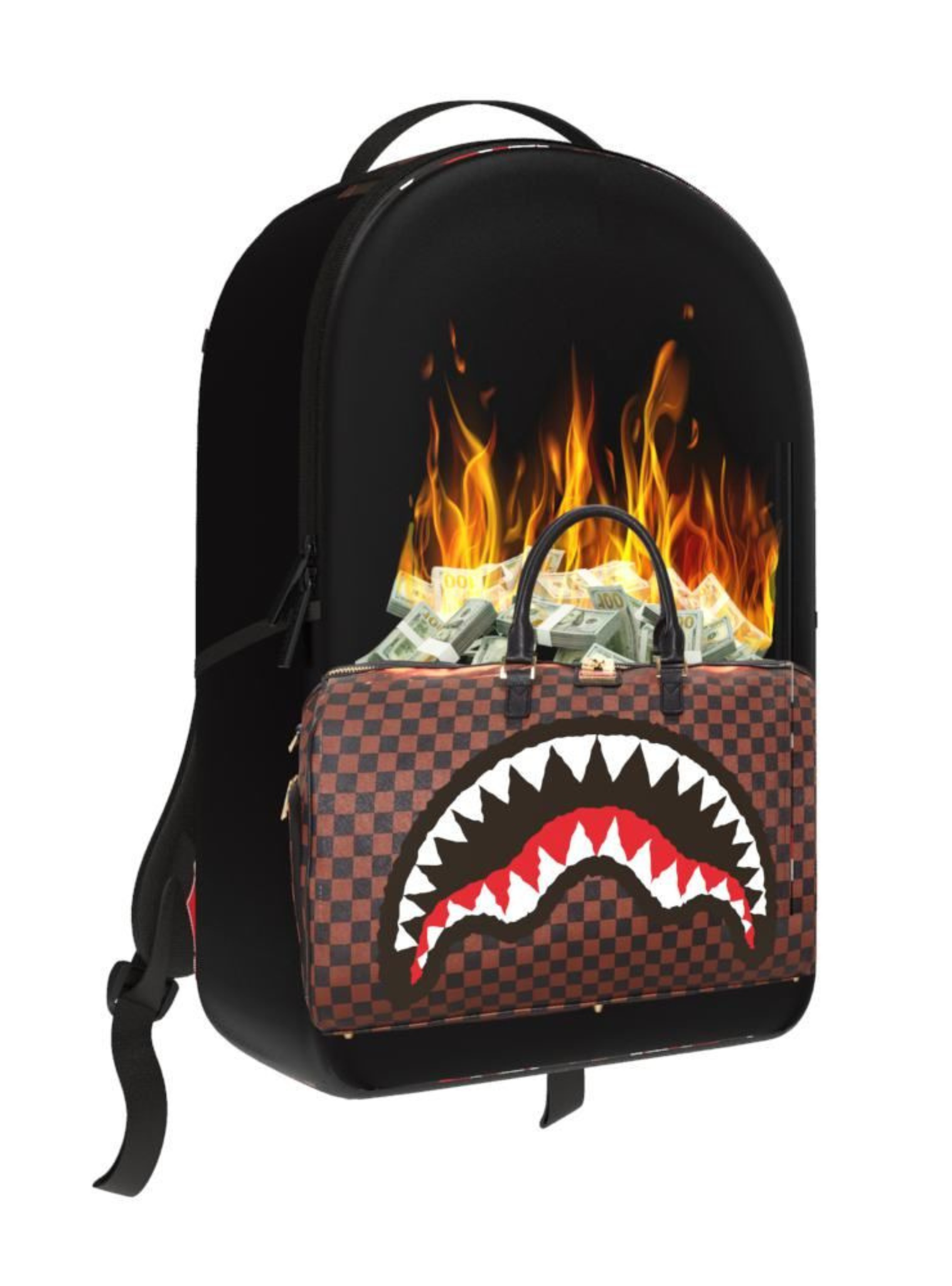 BAG OF MONEY ON FIRE BACKPACK (B7675)