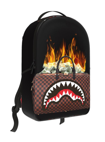BAG OF MONEY ON FIRE BACKPACK (B7675)