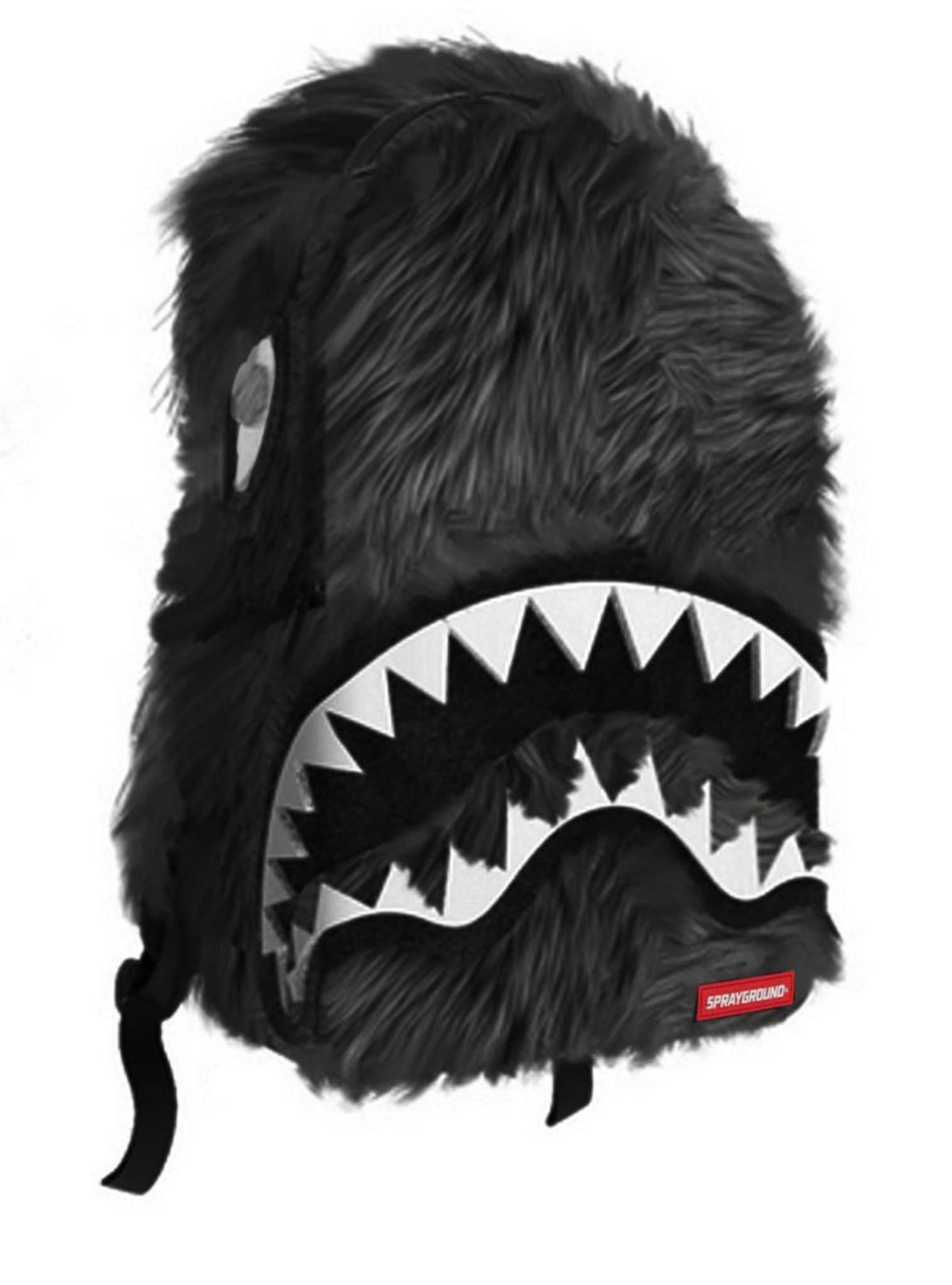 FUR CRAY BLACK BACKPACK (B8203)