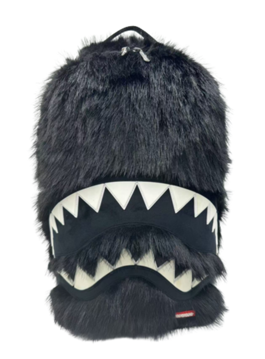 FUR CRAY BLACK BACKPACK (B8203)