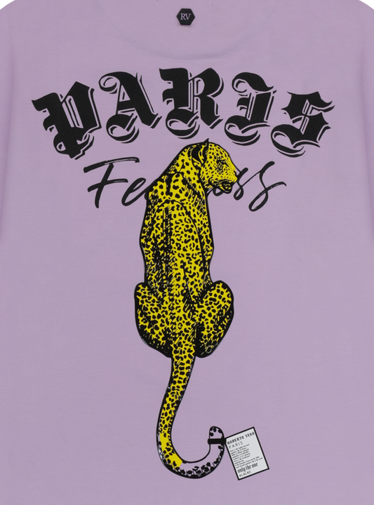 Cheetah Tee - Lavender