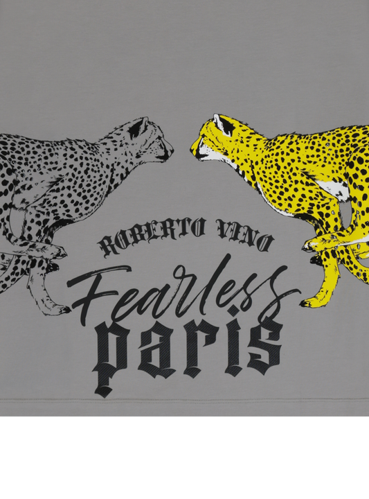 Double Cheetah Tee - Grey