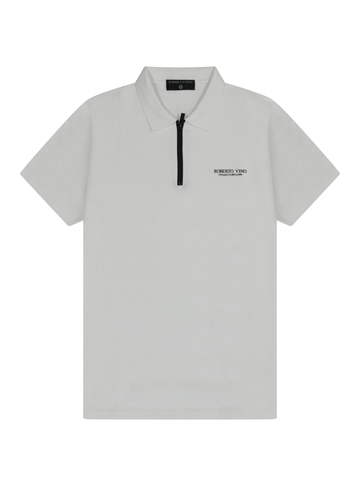 RV Knitted Polo – White