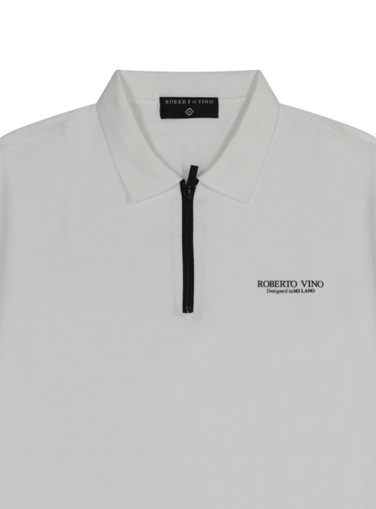RV Knitted Polo – White