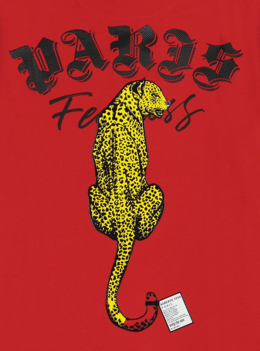 Cheetah Tee - Red
