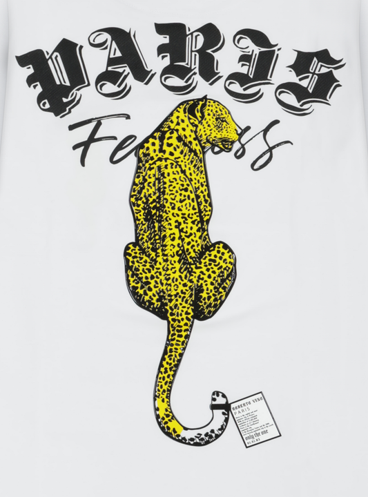 Cheetah Tee - White