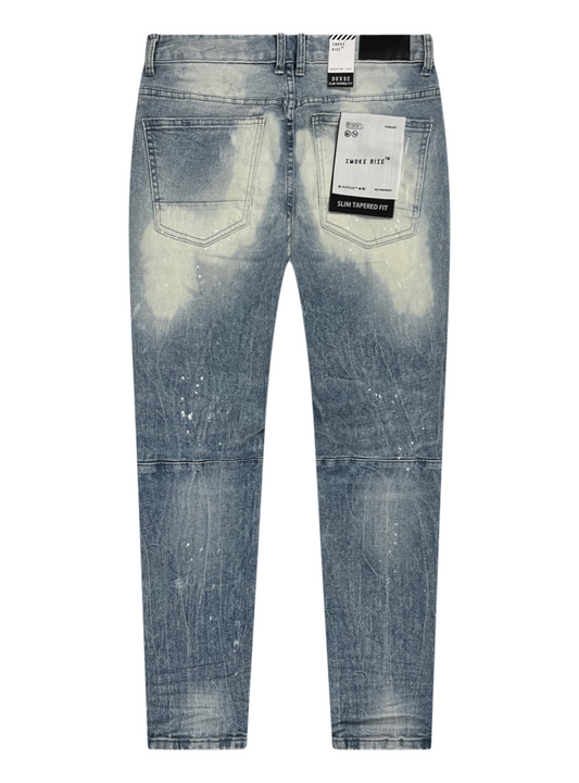 Slim Tapered Distressed Rip & Repair Jeans