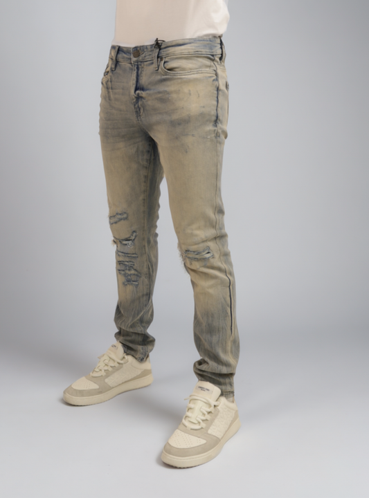 Distressed Wash Jeans (JS1214-SMU)