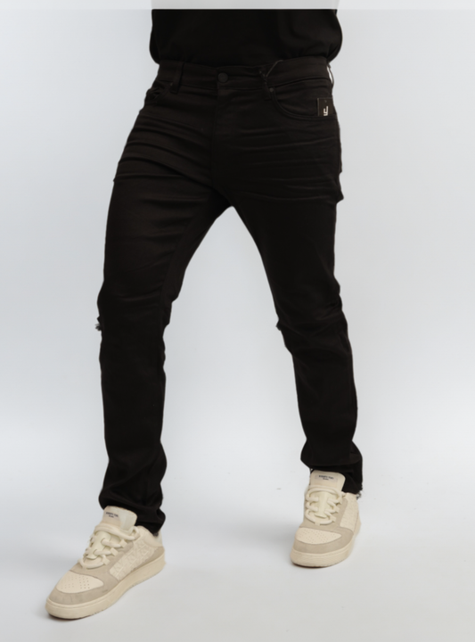 Mens Black Skinny Fit Jeans (JS1240)