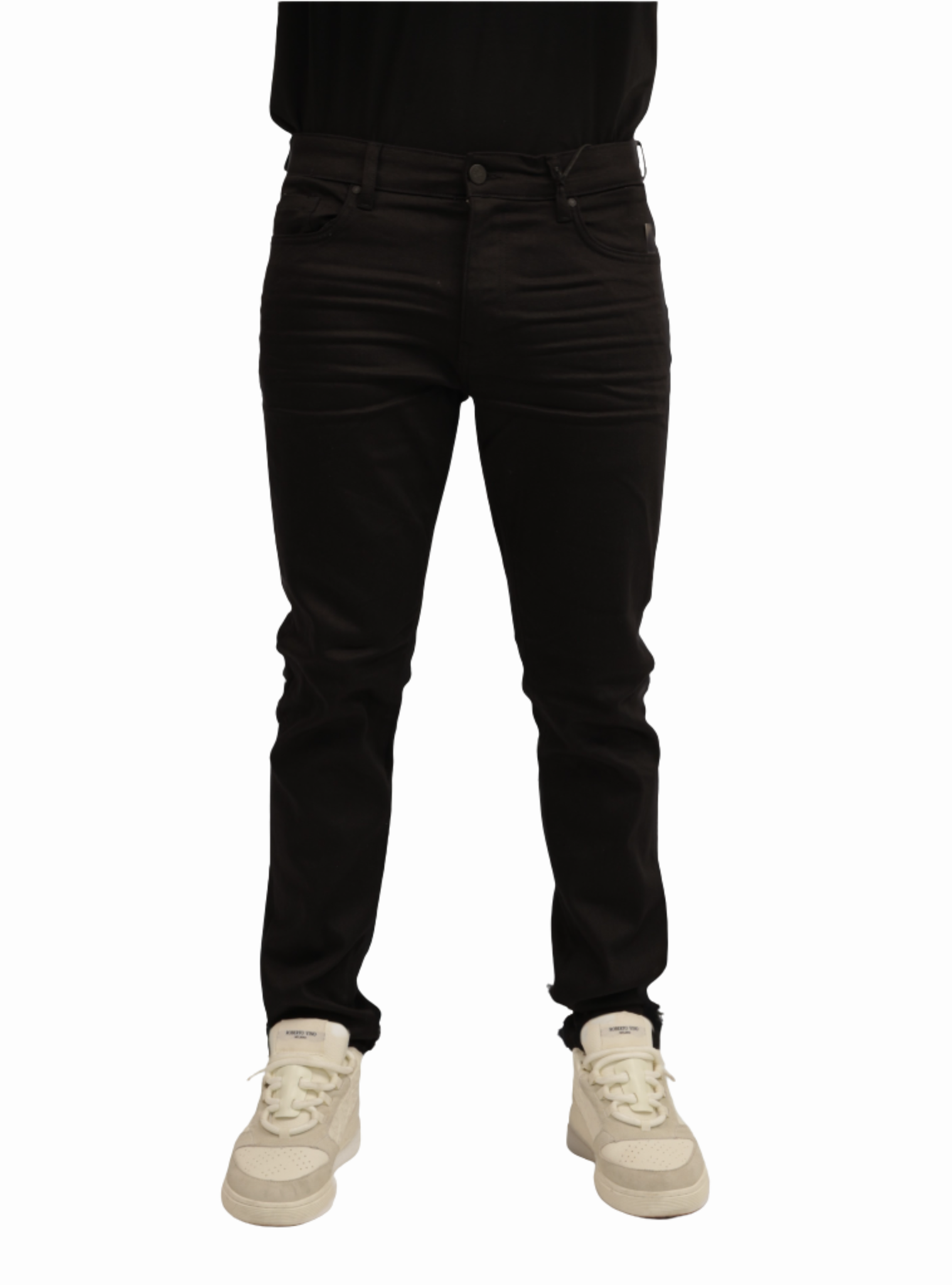 Mens Black Skinny Fit Jeans (JS1240)