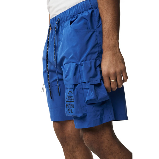 Utility Windbreaker Cargo Shorts Royal