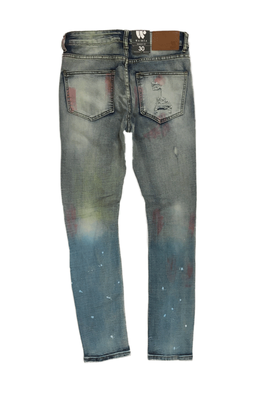 Rips and Splatter Skinny Jeans