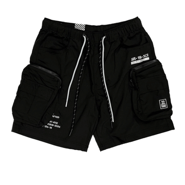 Printed Utility Lounge Windbreaker Shorts